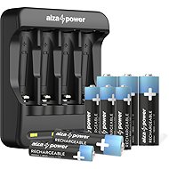 AlzaPower SET AP410-C Battery Charger + Rechargeable Batteries HR6 (AA) 1800 mAh 4pcs + HR03 (AAA) 8 - Battery Charger