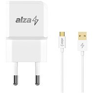 AlzaPower Smart Charger 2.1A - fehér + Core Micro USB, 1m - fehér - Szett