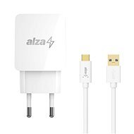 AlzaPower Q100 Quick Charge 3.0 + AlzaPower Core USB-C 3.2 Gen 1, 1m bílý - Nabíjačka do siete