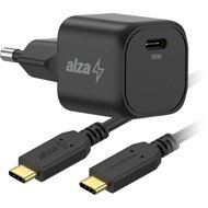 AlzaPower G320C Fast Charge 35W černá + Core USB-C 2.0 60W 1m černý - Wall Charger