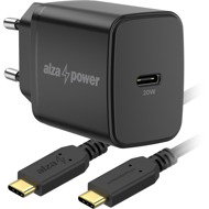 AlzaPower A110C Fast Charge 20W černá + Core USB-C 2.0 60W 1m černý - Wall Charger