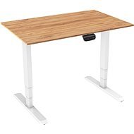 AlzaErgo Table ET1 NewGen fehér + TTE-01 140x80cm bambusz asztallap - Állítható magasságú asztal