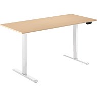 AlzaErgo Tisch ET1 NewGen weiß + Platte 140×80 cm Birke melaminharzbeschichtet Birke - Höhenverstellbarer Tisch
