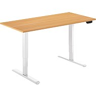 AlzaErgo Table ET1 NewGen white + top 120×80 cm lamino oak - Height Adjustable Desk