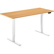 AlzaErgo Tisch ET1 NewGen weiß + Platte 140×80 cm melaminharzbeschichtet Eiche - Höhenverstellbarer Tisch