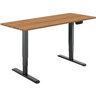 AlzaErgo Table ET1 NewGen čierny + doska TTE-03 160 × 80 cm bambusová - Výškovo nastaviteľný stôl