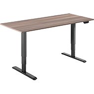 AlzaErgo Tisch ET1 NewGen schwarz + Platte 140×80 cm melaminharzbeschichtet graue Eiche - Höhenverstellbarer Tisch