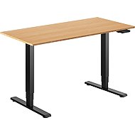 AlzaErgo Table ET1 Essential black + 120×80 cm bamboo top - Height Adjustable Desk