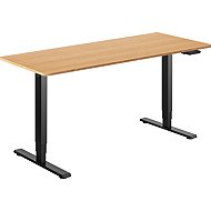 AlzaErgo Table ET1 Essential black + board 160×80 cm bamboo rounded - Height Adjustable Desk