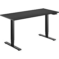 AlzaErgo Table ET1 Essential schwarz + Tischplatte 140×80 cm Laminat schwarz - Höhenverstellbarer Tisch