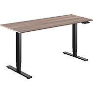 AlzaErgo Table ET1 Essential black + top 160×80 cm lamino grey oak - Height Adjustable Desk