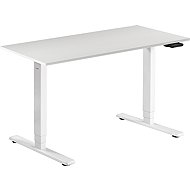 AlzaErgo Table ET1 Essential weiß + Platte 120×80 cm Eiche weiß laminiert - Höhenverstellbarer Tisch