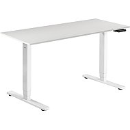 AlzaErgo Table ET1 Essential white + top 140×80 cm laminated white oak - Height Adjustable Desk
