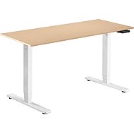 AlzaErgo Table ET1 Essential weiß + Platte 140×80 cm Birke laminiert - Höhenverstellbarer Tisch