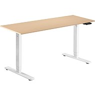 AlzaErgo Table ET1 Essential white + top 160×80 cm laminated birch - Height Adjustable Desk