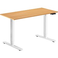 AlzaErgo Table ET1 Essential weiß + Platte 120×80 cm lamino Eiche - Höhenverstellbarer Tisch