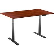 AlzaErgo Table ET2 čierny + doska TTE-01 140 × 80 cm lamino gaštan - Výškovo nastaviteľný stôl