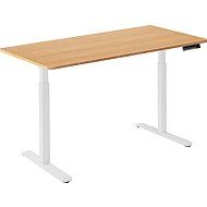 AlzaErgo Table ET2 white + 120×80 cm bamboo rounded top - Height Adjustable Desk