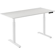 AlzaErgo Table ET2 white + top 140×80 cm laminated white oak - Height Adjustable Desk