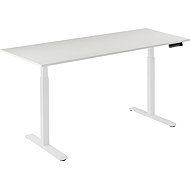 AlzaErgo Table ET2 white + top 160×80 cm laminated white oak - Height Adjustable Desk