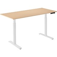 AlzaErgo Table ET2 weiß + Platte 140×80 cm Birke laminiert - Höhenverstellbarer Tisch