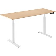 AlzaErgo Table ET2 white + top 160×80 cm laminated birch - Height Adjustable Desk