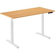 AlzaErgo Table ET2 white + top 120×80 cm laminated oak - Height Adjustable Desk