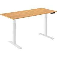 AlzaErgo Table ET2 white + top 140×80 cm laminated oak - Height Adjustable Desk