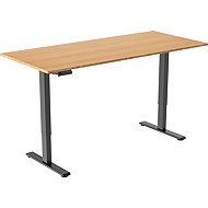 AlzaErgo Table ET2 Essential black + bamboo top 140×80 cm - Height Adjustable Desk