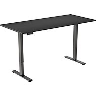 AlzaErgo Table ET2 Essential schwarz + Platte 140×80 cm Laminat schwarz - Höhenverstellbarer Tisch