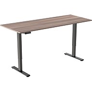 AlzaErgo Table ET2 Essential schwarz + Melaminharzbeschichtete Platte 160×80 cm Eiche grau - Höhenverstellbarer Tisch