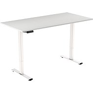 AlzaErgo Table ET2 Essential white + top 120×80 cm laminated white oak - Height Adjustable Desk