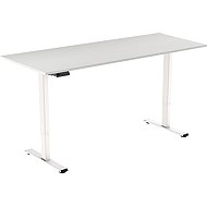 AlzaErgo Table ET2 Essential white + top 160×80 cm laminated white oak - Height Adjustable Desk