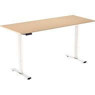 AlzaErgo Table ET2 Essential white + top 160×80 cm laminated birch - Height Adjustable Desk