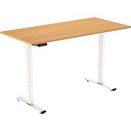 AlzaErgo Table ET2 Essential white + top 120×80 cm lamino oak - Height Adjustable Desk
