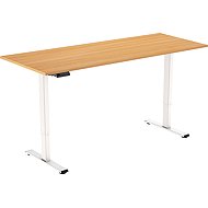 AlzaErgo Table ET2 Essential white + top 160×80 cm lamino oak - Height Adjustable Desk