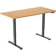 AlzaErgo Table ET2 Core black + board 120×80 cm bamboo rounded - Height Adjustable Desk