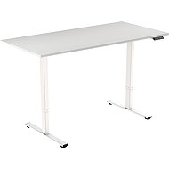 AlzaErgo Table ET2 Core white + top 120×80 cm laminated white oak - Height Adjustable Desk