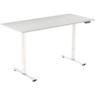 AlzaErgo Table ET2 Core white + top 140×80 cm laminated white oak - Height Adjustable Desk
