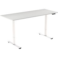 AlzaErgo Table ET2 Core white + top 160×80 cm laminated white oak - Height Adjustable Desk