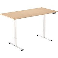 AlzaErgo Table ET2 Core white + top 120×80 cm laminated birch - Height Adjustable Desk