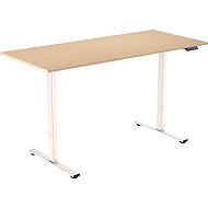 AlzaErgo Table ET2 Core white + top 140×80 cm laminated birch - Height Adjustable Desk