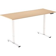 AlzaErgo Table ET2 Core white + top 160×80 cm laminated birch - Height Adjustable Desk