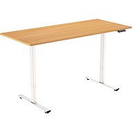 AlzaErgo Table ET2 Core white + top 140×80 cm laminated oak - Height Adjustable Desk