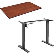AlzaErgo Table ET2.1 Black + Top TTE-12 120x80cm Brown Veneer - Height Adjustable Desk