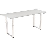 AlzaErgo Table ET7 Heavy Duty weiß + Platte 160×80 cm laminiert Eiche weiß - Höhenverstellbarer Tisch