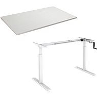AlzaErgo Table ET3 fehér + lap TTE-12 120x80 cm fehér furnér - Állítható magasságú asztal