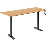 AlzaErgo Table ET3 Essential black + 160×80 cm bamboo top - Height Adjustable Desk