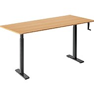 AlzaErgo Table ET3 Essential black + board 160×80 cm bamboo rounded - Height Adjustable Desk