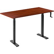 AlzaErgo Table ET3 Essential schwarz + Platte 120×80 cm laminiert Kastanie - Höhenverstellbarer Tisch